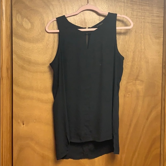 Express Tops - 🖤EXPRESS Black Chiffon Zipper Tank🖤